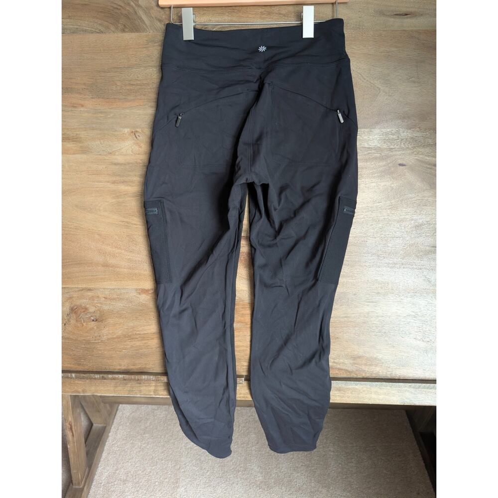 Athleta Headlands Hybrid Cargo II Tight Women's 4 Black Stretch High Waisted NWT - Picture 2 of 4